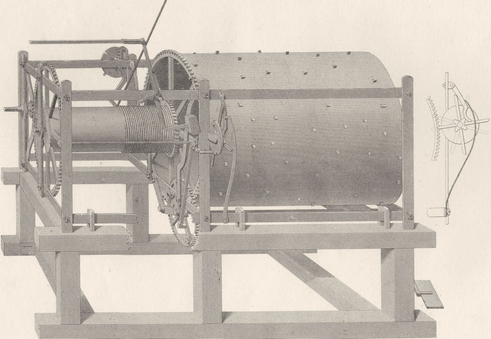 CLOCKS. Chimes (2)  1880 old antique vintage print picture